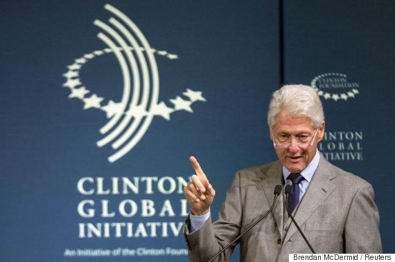 Former U.S. President Bill Clinton speaks during the Clinton Global Initiative's 2015 Winter Meeting in New York February 10, 2015. Unilever, Acumen and the Clinton Giustra Enterprise Partnership, an initiative of the Clinton Foundation, launched the Enhanced Livelihoods Investment Initiative (ELII) to support and bring smallholder farmers in developing countries into global markets.  REUTERS/Brendan McDermid (UNITED STATES - Tags: POLITICS BUSINESS)