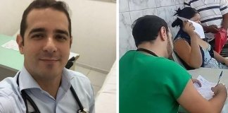 Médico é despedido sem aviso prévio e atende os pacientes da rede pública na calçada