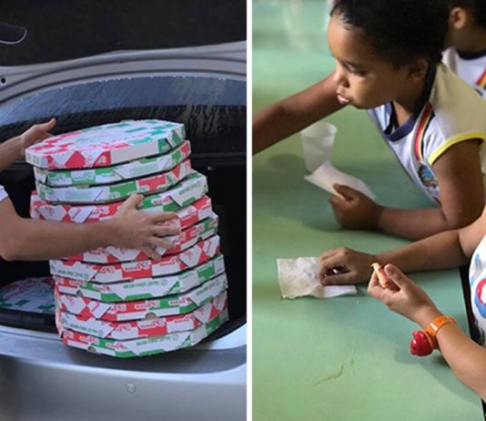 Menino relata que nunca comeu pizza e estabelecimento decide realizar “Dia da pizza” em creche