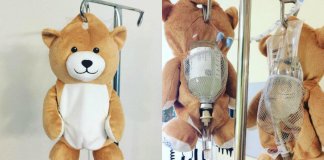 Menina com doença auto-imune cria ursos de pelúcia que escondem bolsas de medicamentos