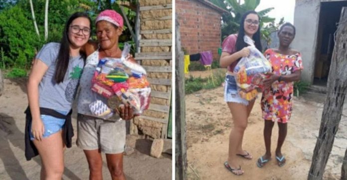 Menina abre mão de festa de 15 anos para ajudar famílias carentes