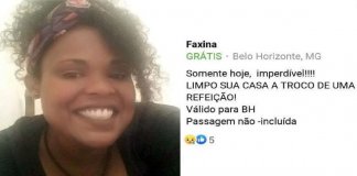 Mulher anuncia faxina em troca de refeição e fica surpresa com as respostas