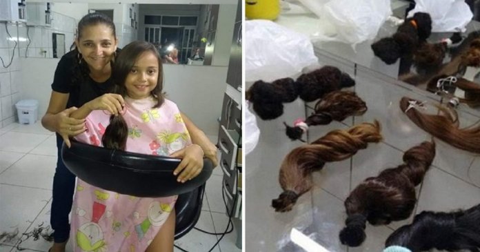 Cabeleireira doa cabelo das clientes a Hospital do Câncer de Goiás