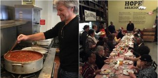 Bon Jovi mantém restaurantes que servem comida grátis a pessoas necessitadas