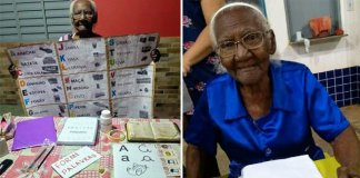 Ela aprendeu a ler e escrever aos 104 anos e agora sonha ler a Bíblia