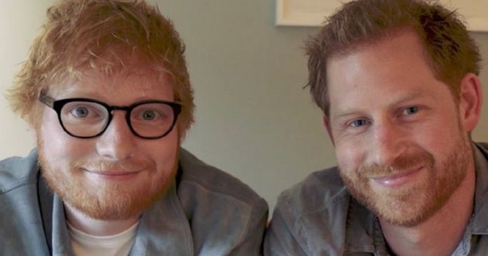 Ed Sheeran e príncipe Harry se unem para promover saúde mental