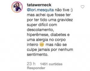 psicologiasdobrasil.com.br - Tat&aacute; Werneck d&aacute; a melhor resposta sobre Rafa Vitti ser &ldquo;her&oacute;i&rdquo; por cuidar da filha