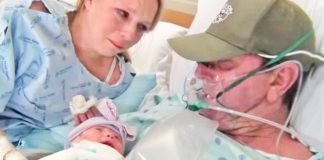 Mulher adiantou parto em 15 dias para que seu marido com câncer pudesse conhecer a filha