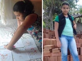 Menina escreve livros à mão para dar casa nova à família