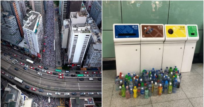 Imagens de protestos em Hong Kong demonstram disciplina e respeito pelas pessoas