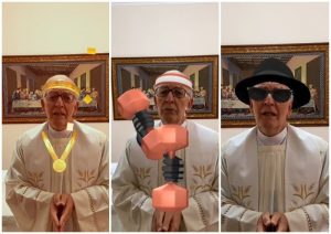 psicologiasdobrasil.com.br - Padre reza missa em live no Facebook e esquece de desativar os filtros