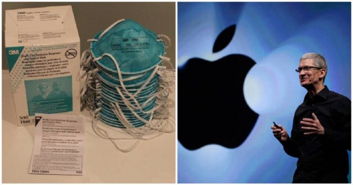 Apple doa 10 milhões de máscaras para ajudar no combater ao coronavírus