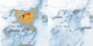 NASA mostra como a poluição na China foi reduzida após o coronavírus