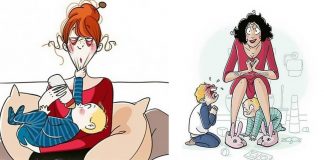 21 ilustrações sobre como é a vida de uma mãe após o nascimento dos filhos
