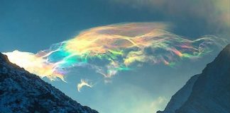 Fenômeno natural faz as nuvens parecerem coloridas; a natureza é mesmo fantástica!