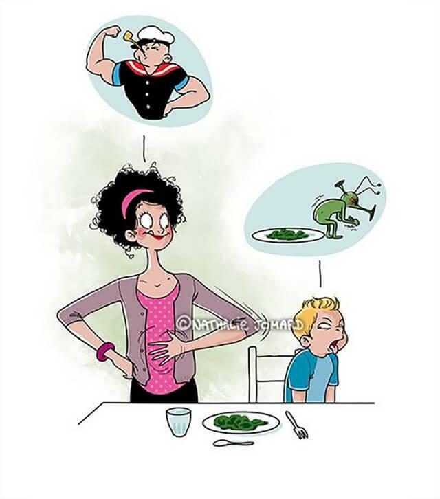 psicologiasdobrasil.com.br - 21 ilustrações sobre como é a vida de uma mãe após o nascimento dos filhos