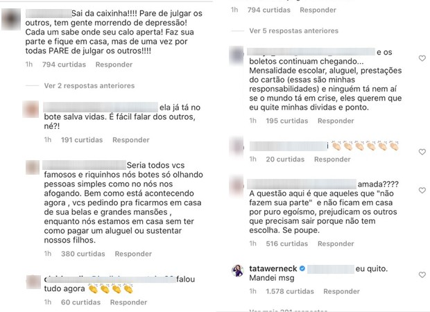 Após ser criticada por seguidora em post, Tatá Werneck se oferece para pagar suas dívidas