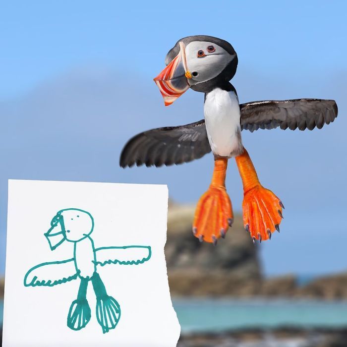 psicologiasdobrasil.com.br - Pai recria desenhos dos filhos no Photoshop e o resultdo é ao mesmo tempo fofo e hilário