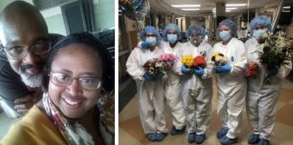 Marido enche hospital com flores todos os dias para a esposa que luta contra a COVID-19