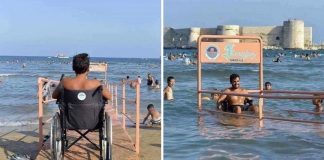 Praia na Turquia cria rampa para pessoas com deficiência. Venceu a inclusão!