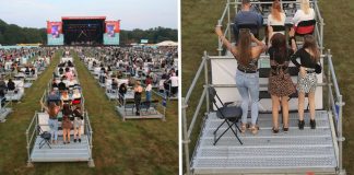 Primeiro show com distanciamento social acontece na Inglaterra. Olhando assim parece confortável