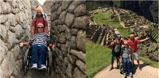 Um argentino carregou seu amigo com deficiência por 6 horas para que ele pudesse visitar Machu Picchu