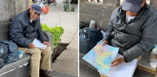 Vovô que vendia seus desenhos na rua para sobreviver terá sua própria exposição de arte