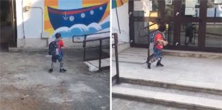 Superação: Menino entra na escola sozinho depois de médicos terem dito que ele nunca andaria