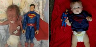 Bebê que nasceu do tamanho de um boneco do Superman agora posa para fotos a cada aniversário com seu ajudante
