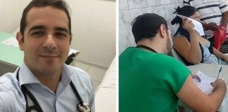 Depois de ser demitido sem avisar, médico trata pacientes na calçada