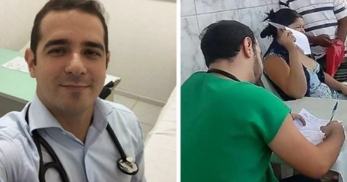 Depois de ser demitido sem avisar, médico trata pacientes na calçada