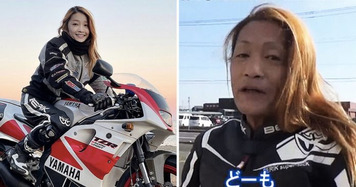Garota motoqueira que fazia sucesso nas redes é na verdade um homem de 50 anos usando filtro
