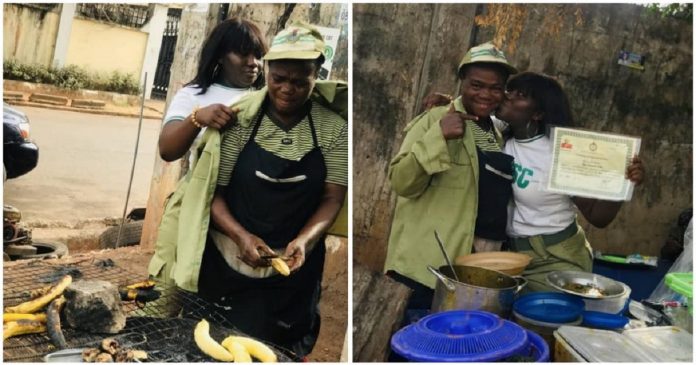 Filha comemora graduação ao lado da mãe cozinheira que pagou por sua educação