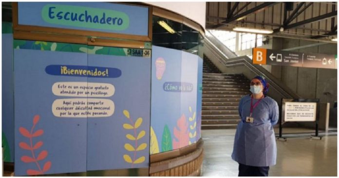 Metrô na Colômbia conta com cabine para oferecer ajuda psicológica gratuita aos trabalhadores