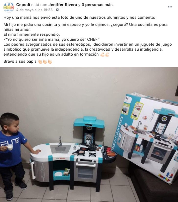 psicologiasdobrasil.com.br - Filho corrige a mãe por lhe dizer que cozinha é coisa de mulher: "Não quero ser menina, serei chef"