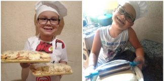 Menino de 7 anos vende pizzas para comprar um computador para estudar