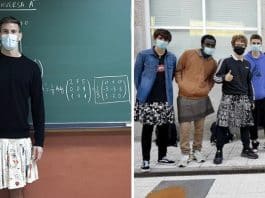 Professores espanhóis dão aulas usando saias para combater o preconceito