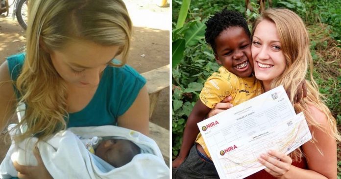 Mulher adota criança órfã de Uganda após 6 anos de luta. Gastou todas as suas economias para levá-lo para casa