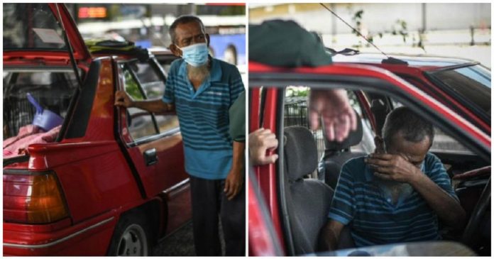 Vovô que dormia em seu carro e cuidava de gatos de rua se emociona ao conseguir ajuda