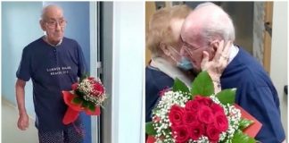 O emocionante reencontro de um casal de idosos após 9 meses separados pela pandemia