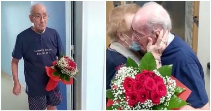 O emocionante reencontro de um casal de idosos após 9 meses separados pela pandemia