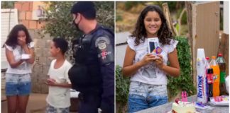 Policiais doam celular novo para menina que foi assaltada