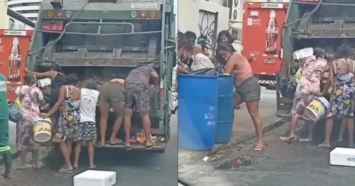 Famílias de comunidade que pegaram comida em caminhão de lixo recebem doações