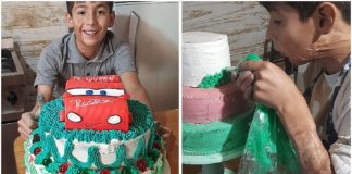 Menino de 10 anos faz bolos para pagar cirurgia reconstrutiva. Seu sonho é ser confeiteiro