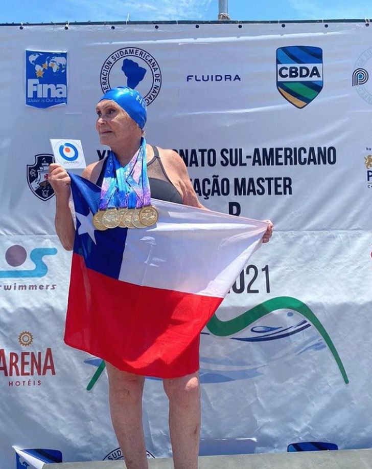 psicologiasdobrasil.com.br - Idosa de 87 anos ganhou 6 medalhas de ouro na competição sul-americana de natação
