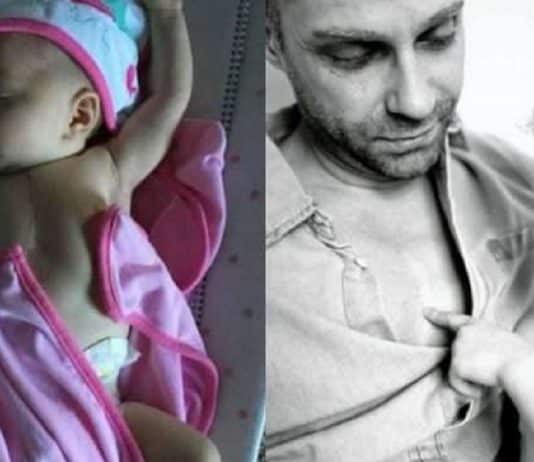 Pai tatua cicatriz no peito para homenagear filha que passou por cirurgia cardíaca