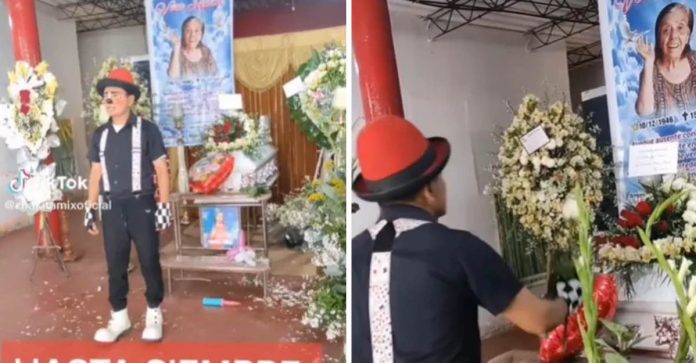 Homem apareceu vestido de palhaço no velório da mãe para se despedir: “Você me deu esse dom de fazer rir”