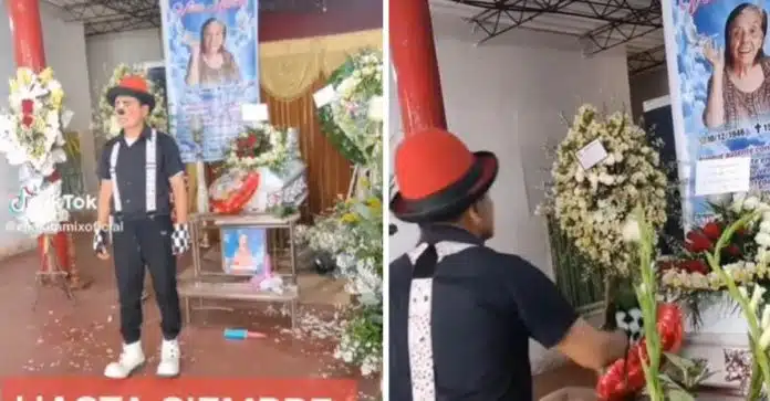 Homem apareceu vestido de palhaço no velório da mãe para se despedir: “Você me deu esse dom de fazer rir”