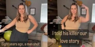 Viúva compartilha vídeo dançando enquanto fala sobre a perda do marido