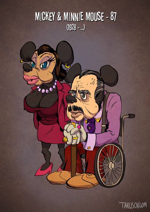 psicologiasdobrasil.com.br - Personagens de animações clássicas ganham versão "aposentada"